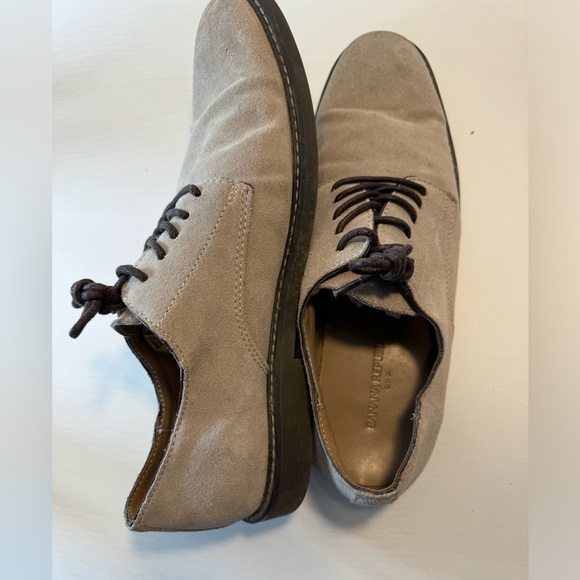 Men’s Banana Republic Tan Suede Leather Brown Lace Casual Dress Shoe size 9 - Picture 11 of 13